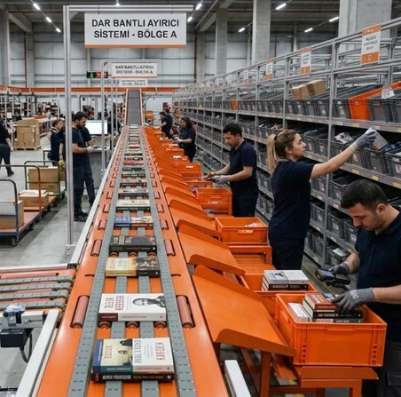 Kitap Depoları İçin Narrow Belt Sorter Sistemleri